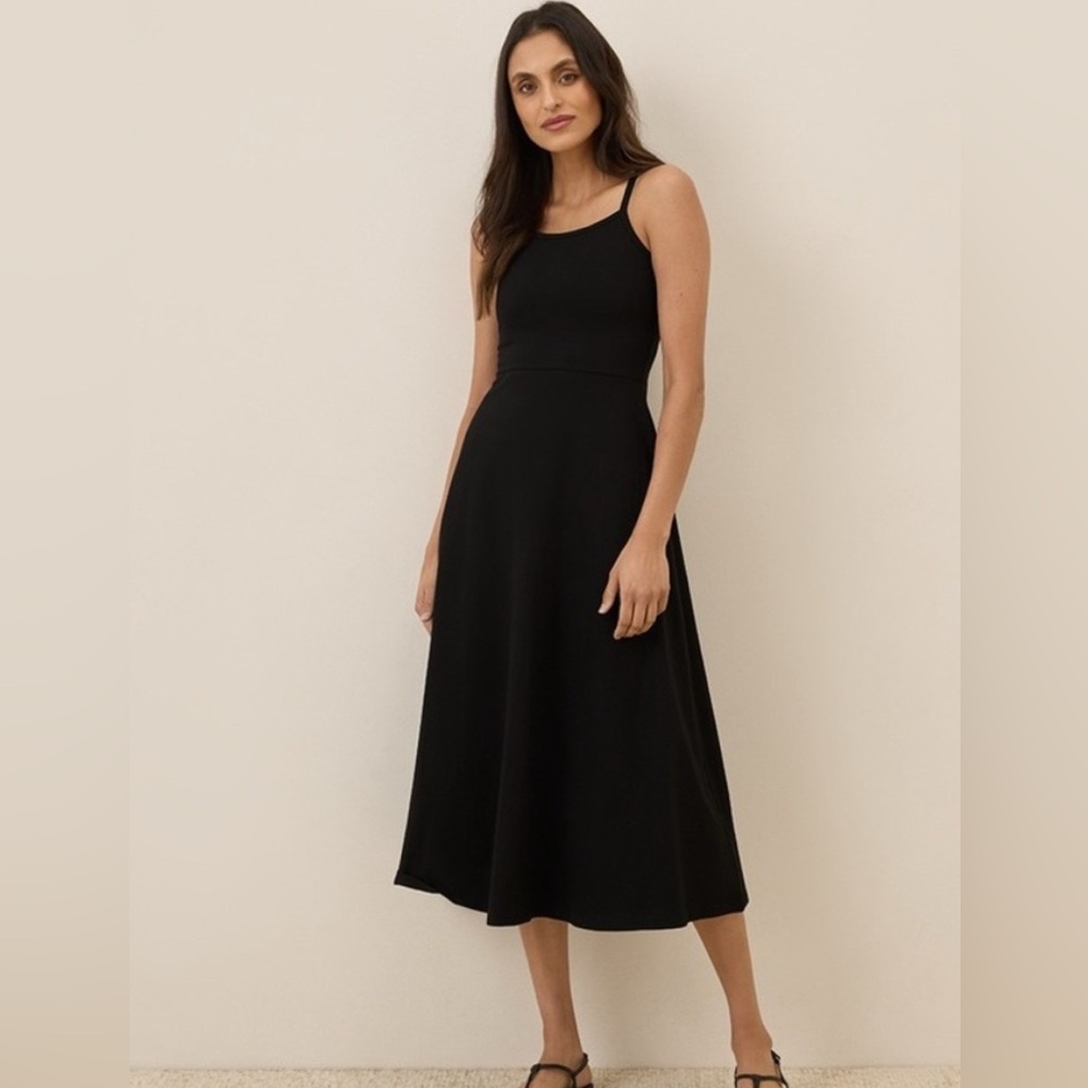 Pact Black Midi Dress